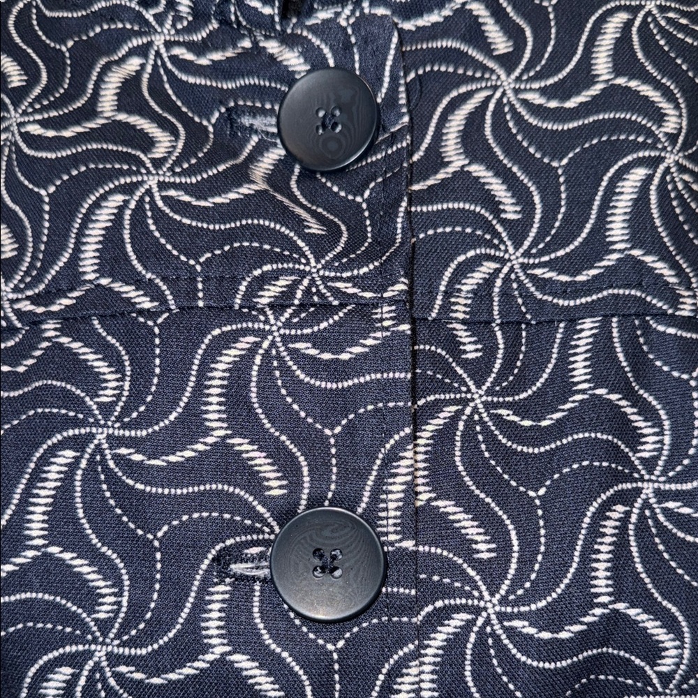 CJ Banks Navy and White Patterned Blazer - Picture 5 of 8